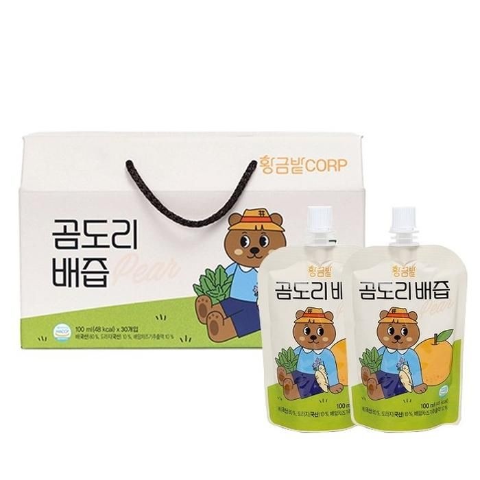 [황금밭] 곰도리 곰보배추 배도라지즙 배즙 선물박스 100mlx30포