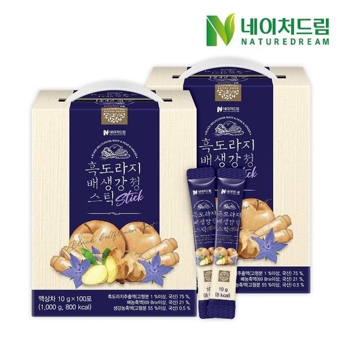 [네이처드림] 흑도라지 배생강청 스틱 100포 x 2박스(200포)
