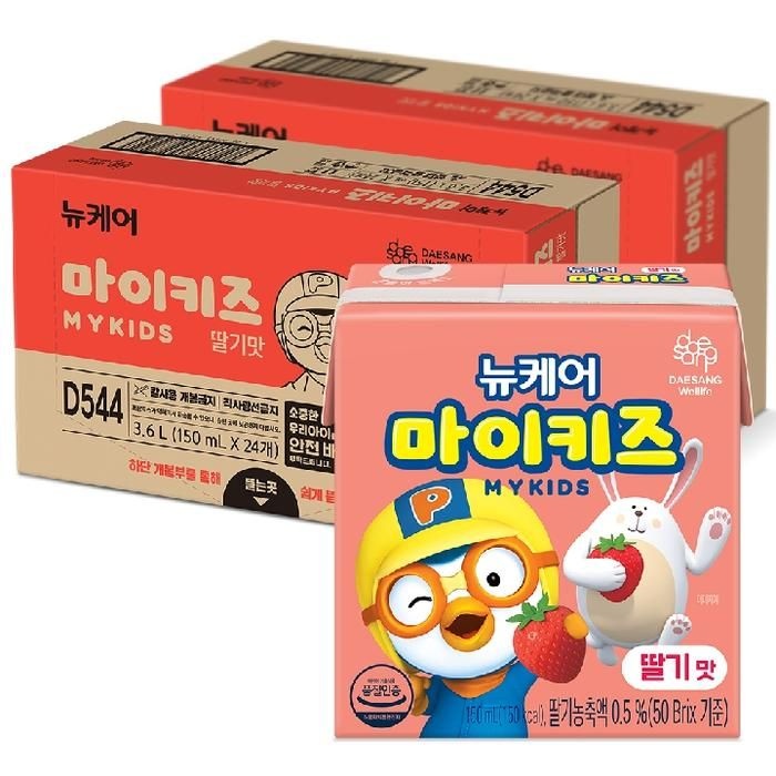 [대상웰라이프] 마이밀 마이키즈 딸기맛 (150mlx24팩), 2박스