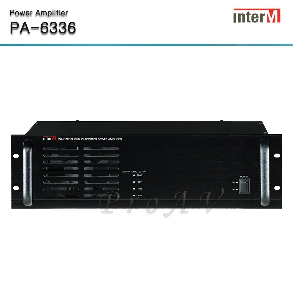 [인터엠] PA-6336 / PA 파워앰프 / 정격출력 360W / 보호회로 내장