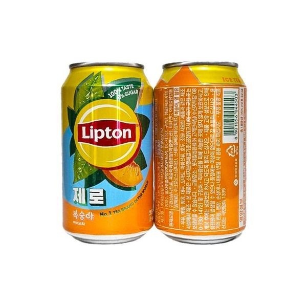 롯데 립톤 아이스티 제로 복숭아 뚱캔 355ml x 48개 /s