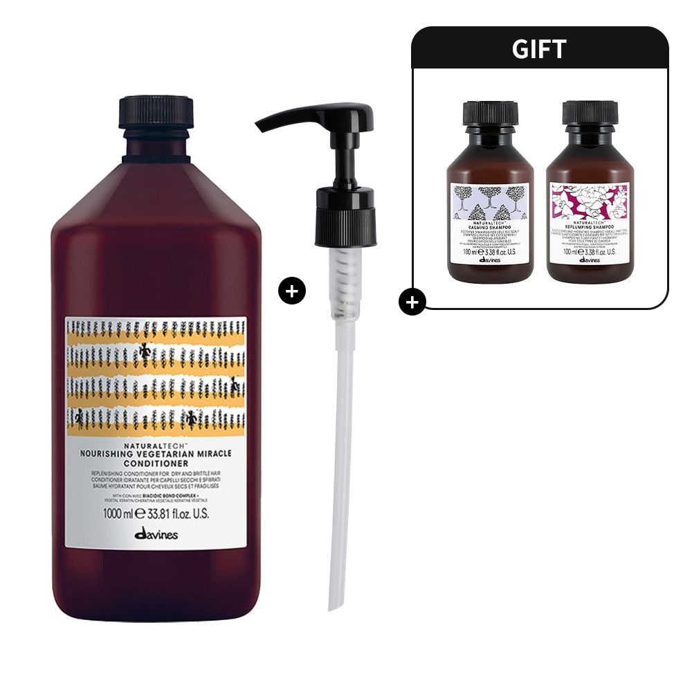[롯데백화점] 다비네스 너리싱 베지테리언 미라클 컨디셔너 1000ml (+샴푸 100ml 2종)