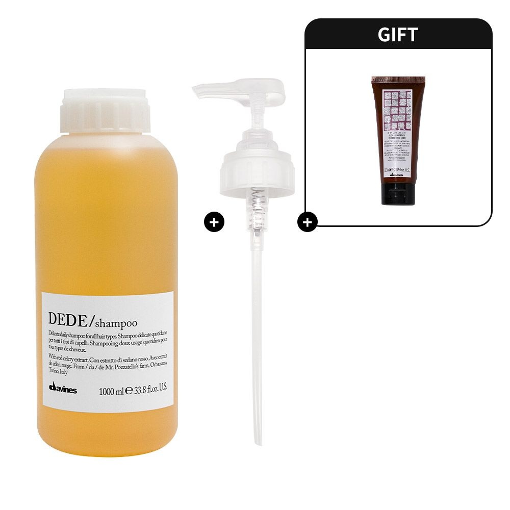 [롯데백화점] 다비네스 데데 샴푸 1000ml + 리플럼핑 컨디셔너 60ml 증정