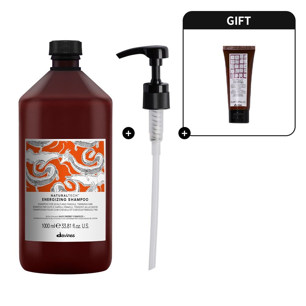 [롯데백화점] 다비네스 에너자이징 샴푸 1000ml + 리플럼핑 컨디셔너 60ml 증정