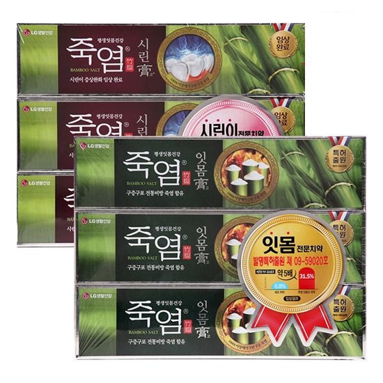 [롯데백화점] LG생활건강 죽염 잇몸고/시린고 치약 120gx3개