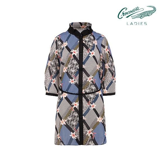라이브혜택 택가 199,000원 크로커다일레이디 오버핏 프린트 인견 블라우스_CLCMBL505