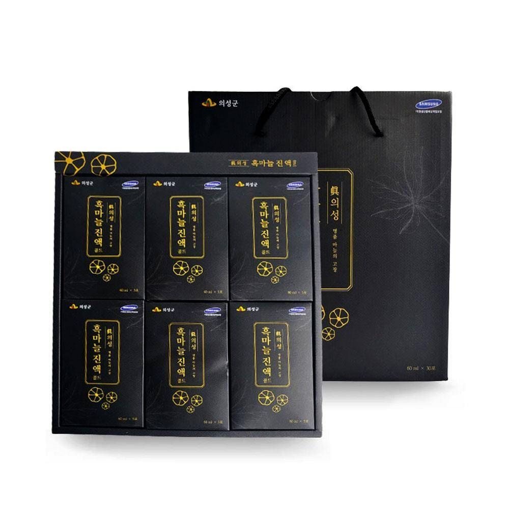 TBZ 의성 흑마늘 진액골드 선물세트 60ml 30포 흑마늘액