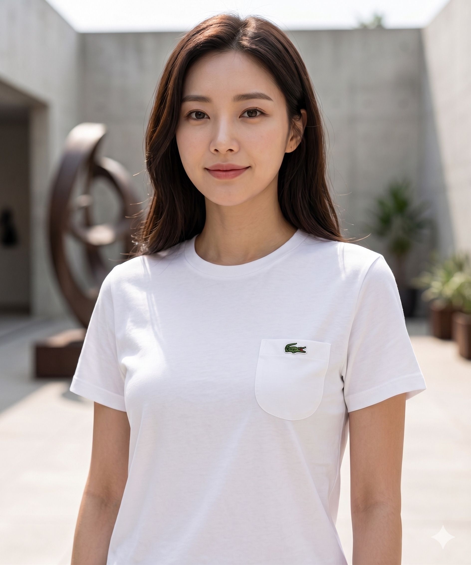 [매장정품] lacoste 여성 베이직 포켓 반팔 티셔츠 TF546E-55G 001 341ab7