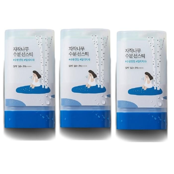 라운드랩 자작나무 수분진정 즉각쿨링 선스틱 19g 2+1총3개 한국뷰티 선케어