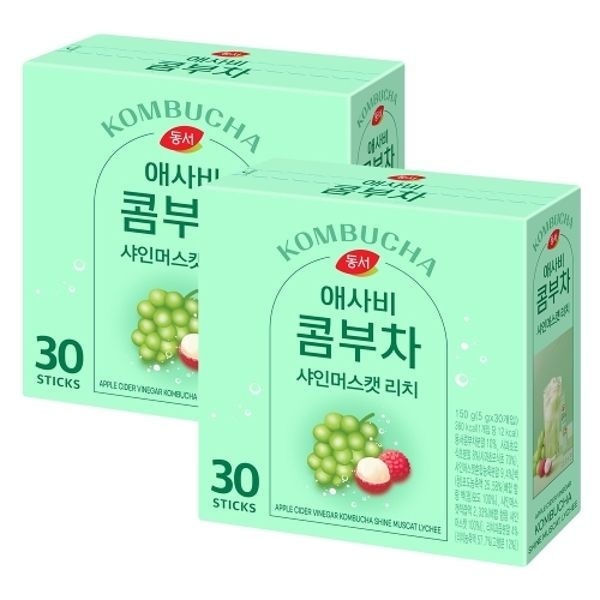 동서 애사비 콤부차 샤인머스캣 리치 30T x 2개