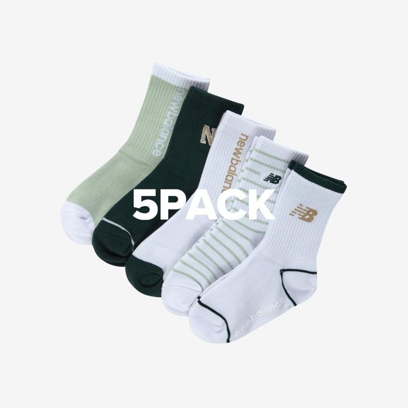 [롯데백화점] 뉴발란스 키즈 [5PCS] 에센셜 장목 양말 박스 NK8EGF205U_40