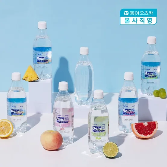 [본사직영] 라인바싸 탄산수 500ml PET 9종 2박스 (총40입)