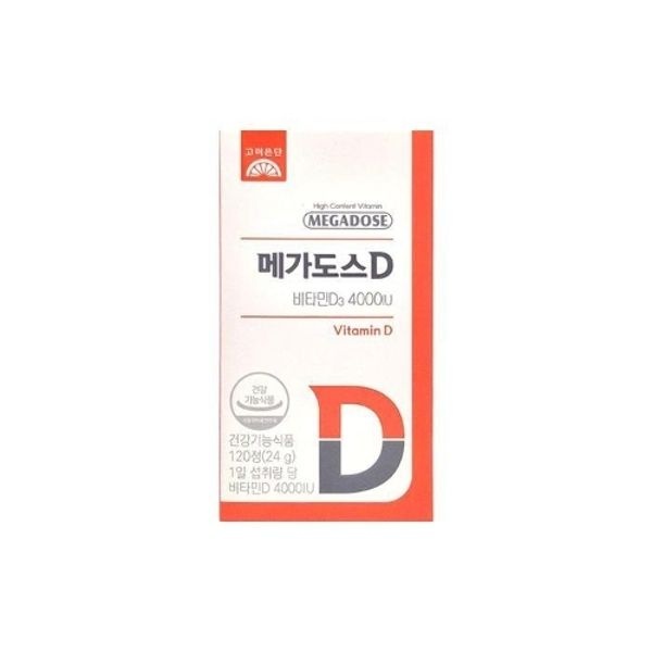 고려은단 메가도스D 비타민D3 4000IU 200mg 120정/mjc