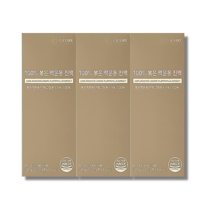 뉴트리코어 100% 볶은 맥문동 진액 20g x 14포 3박스