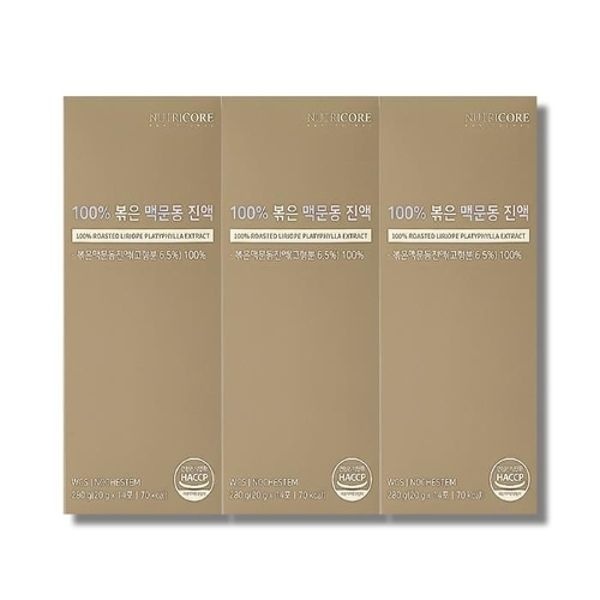 뉴트리코어 100 볶은 맥문동 진액 20g x 14포 3박스