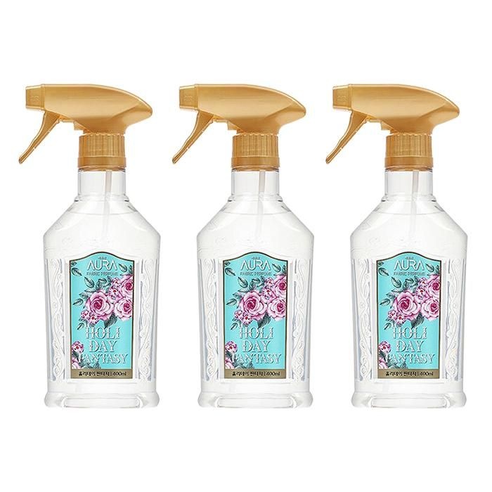 [샤프란] 아우라 섬유향수 홀리데이판타지 400ml 3개