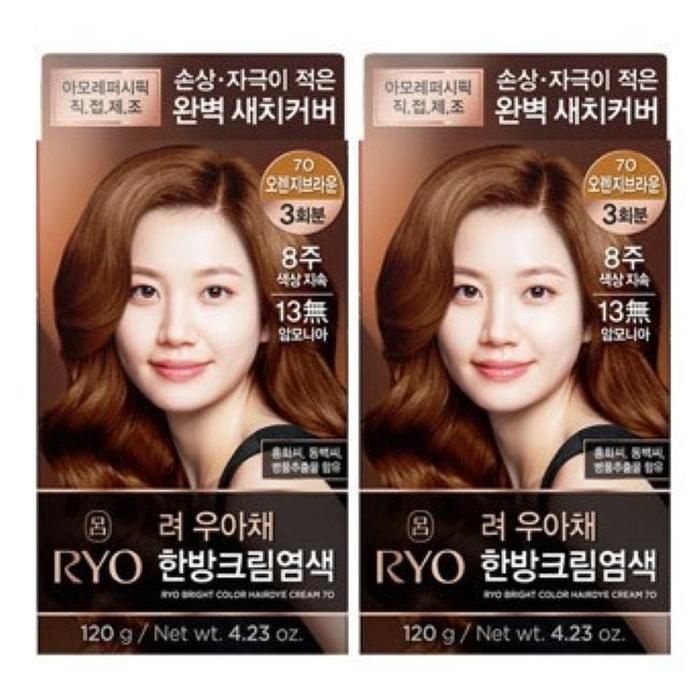 [려] 려 우아채 멋내기 새치크림 120g 4개 오렌지브라운7O