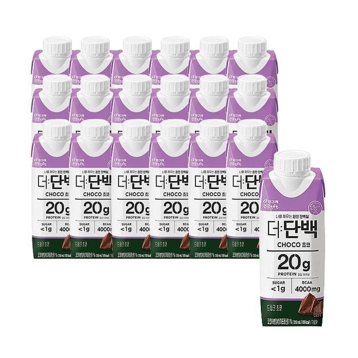 빙그레 더단백 드링크 초코 250ml 18개 마시는 단백질 보충제