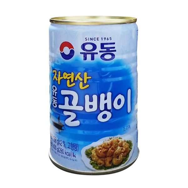 유동 자연산 골뱅이 400g x24캔(1박스) / 번데기  비빔면