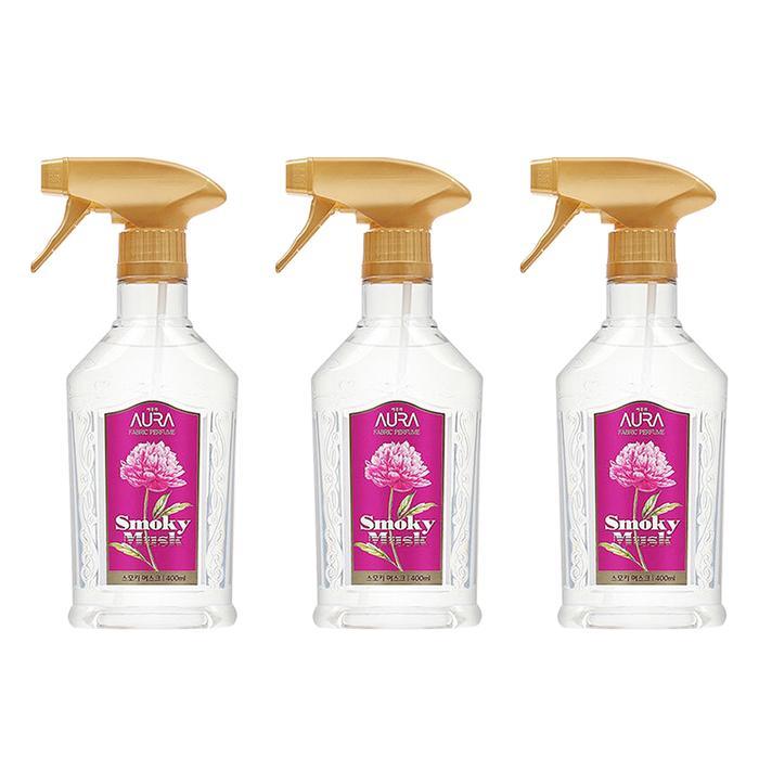 [샤프란] 아우라 섬유향수 스모키머스크 400ml 3개