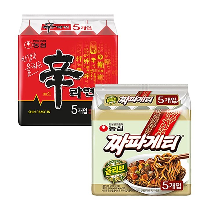 농심 신라면10봉지+짜파게티10봉지 총20봉