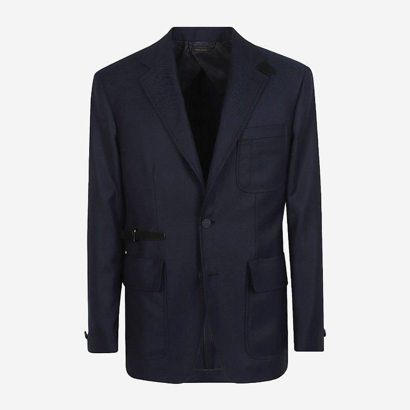 BRIONI 브리오니 메탈 버클 사이드 스트랩 투 버튼 블레이저 SGSB0L PDA854000