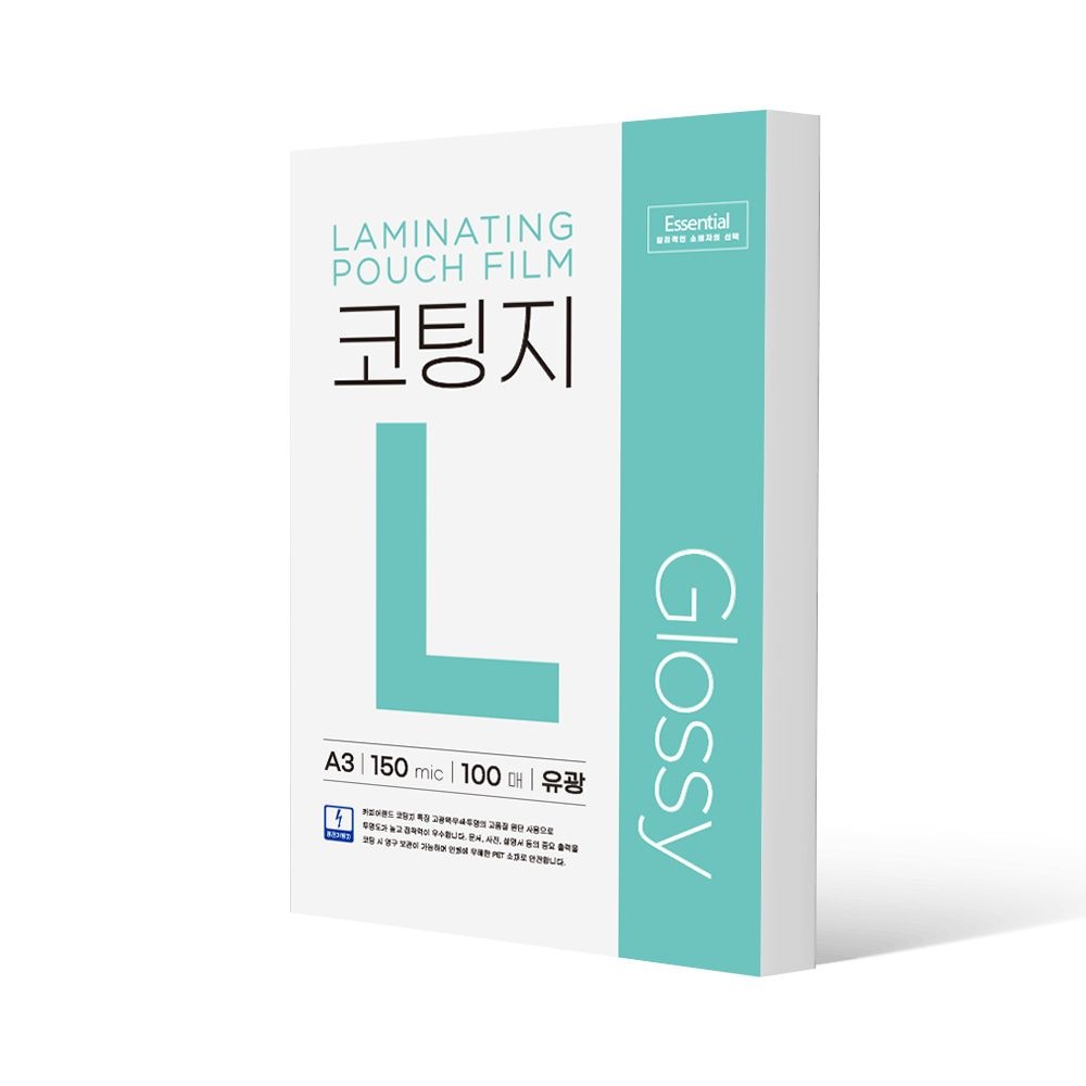 에센셜 정전기 방지 코팅지 코팅필름 A3 150mic 100매 Glossy