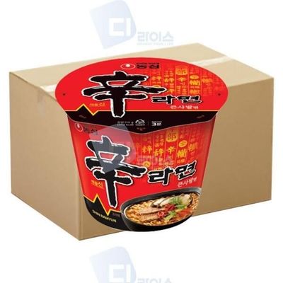 [셀러허브 식품] 신라면 큰사발 114g 16개 큰컵 얼큰한 컵라면 간식 해장 캠핑 매운라면