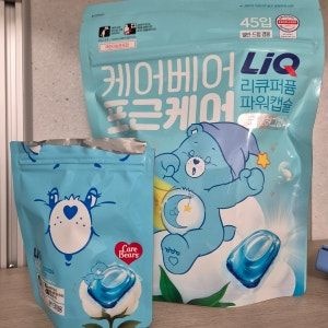 리큐 X 케어베어 퍼퓸파워캡슐 코튼허그 45입 +에메랄드블루밍 4입