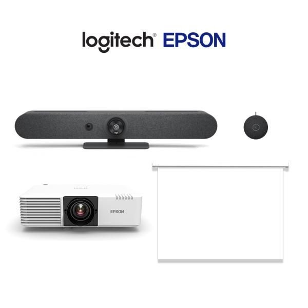 UnKnown EPSON 로지텍x엡손 공식 프로모션 Rally Bar Mini+EB-L520U+전동스크린 16:9 4076828