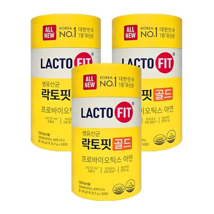 종근당건강 락토핏 올뉴 락토핏 골드 2g x 50포 3통 HIS