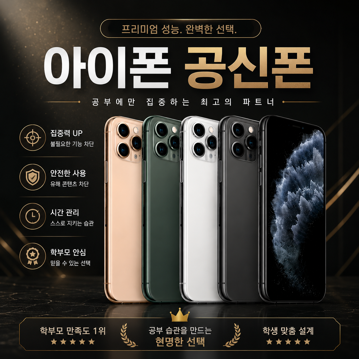 Apple 공신폰 아이폰11프로 학생 키즈 알뜰폰요금제 애플 아이폰 중고 공기계 SKT유심 콜라보