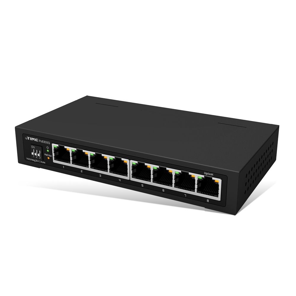 아이피타임(ipTIME) PoE800Q 8포트 PoE지원 스위칭 허브 10/100Mbps