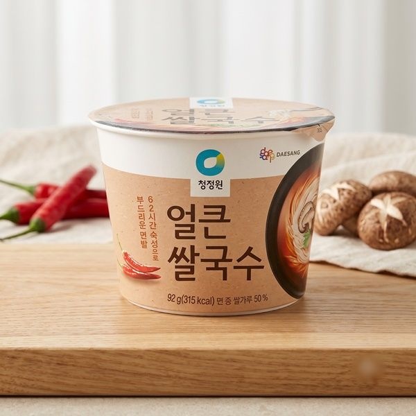 청정원 얼큰 컵쌀국수 92g 12입