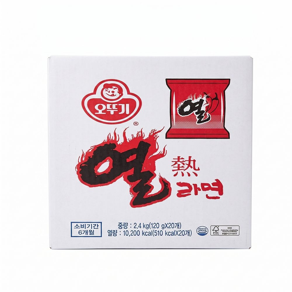 오뚜기 열라면 120g x 20