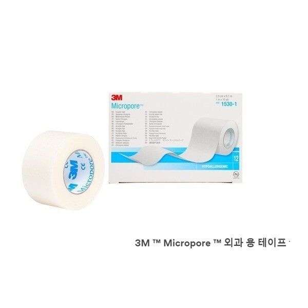 3M  종이반창고 Micropore 흰색 1530-1 1통 12개
