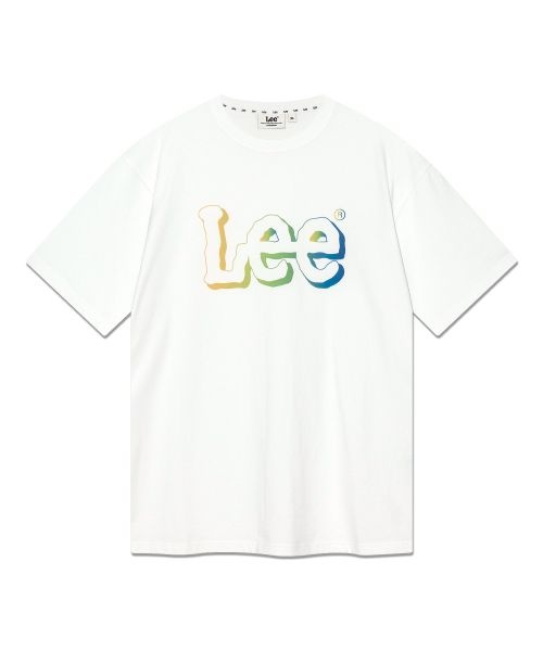 리 LEE 그라데이션 트위치 로고 티셔츠 화이트