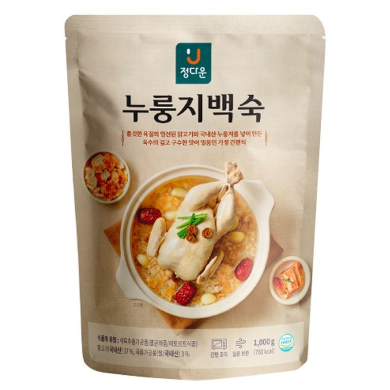 [정다운오리] 누룽지 백숙 1kg 2봉 상온 간편조리