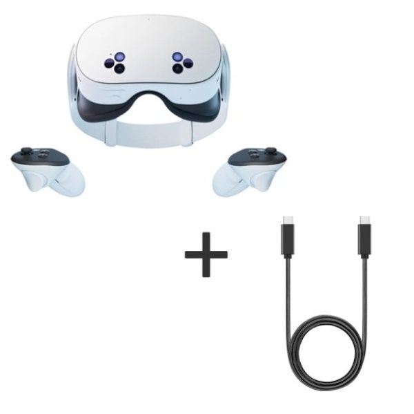 Meta Quest 3S 메타퀘스트 VR 기기 256GB 본품+USB3.2 Gen2 C to C타입 20Gbps 100W 고속충전 PD 케이블 3m 4079455