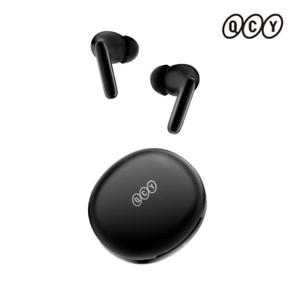 QCY 블루투스 이어폰 노이즈캔슬링 T13 ANC2 APP 블랙 4079729