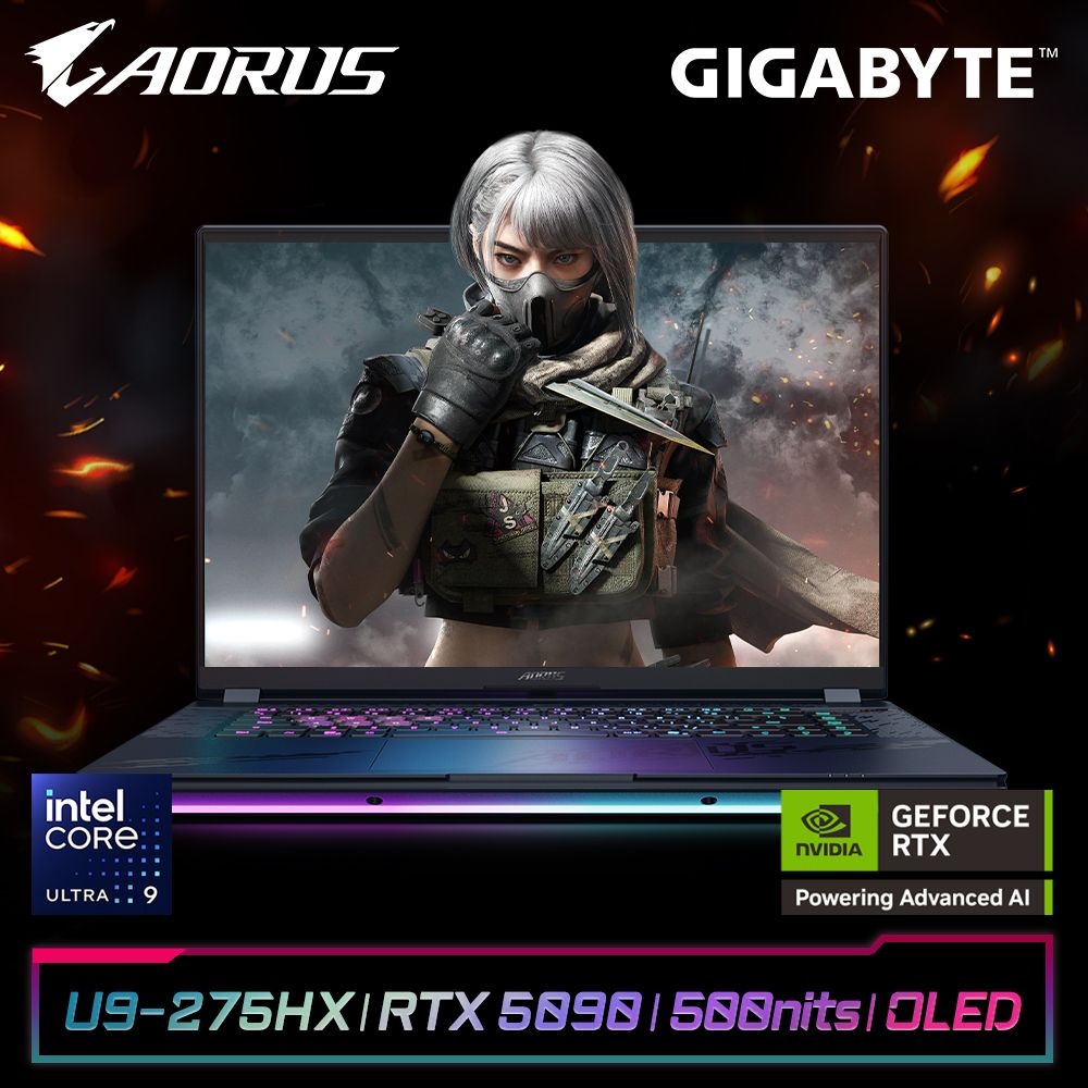 [롯데온] 기가바이트 어로스 마스터 16 BZH 인텔 울트라9 RTX5090 OLED DCI-P3 100%