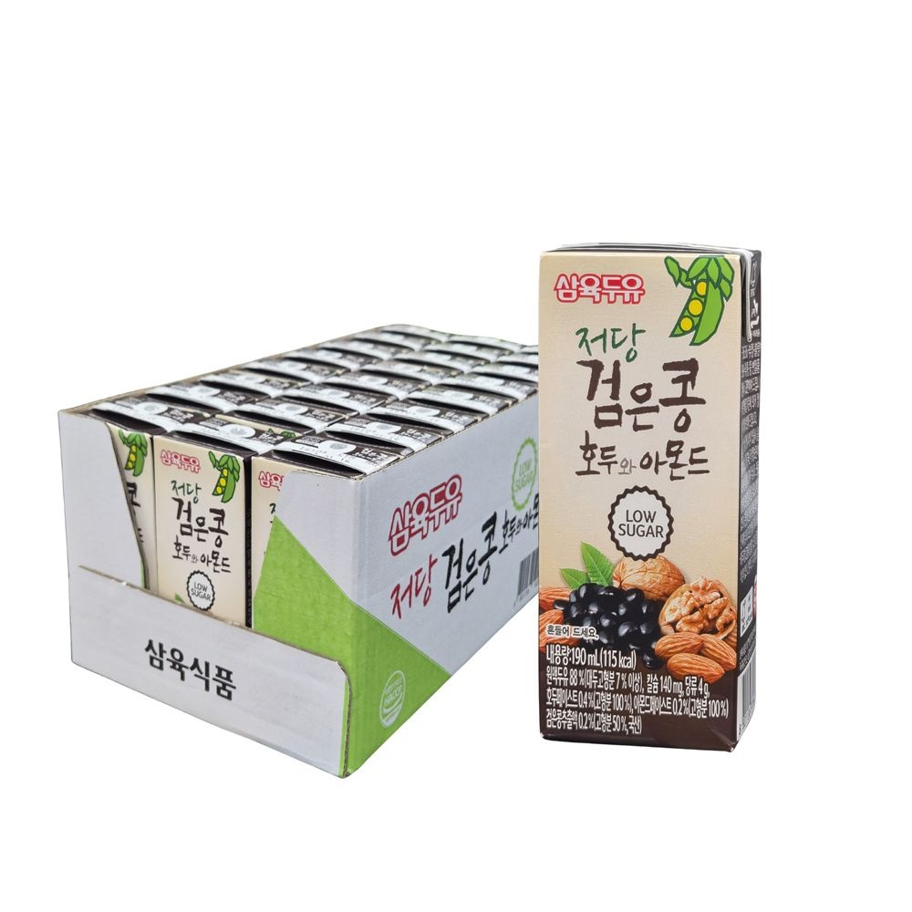 삼육식품 삼육 저당 검은콩 호두와아몬드 두유 190mlx96입