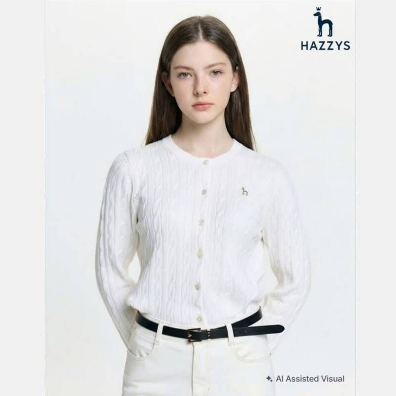 <매장정품> HAZZYS 헤지스 [26SS][아이코닉] 케이블 긴팔 크루넥 가디건 HSSW6AC11 HSSW6AC11-EB 1897677