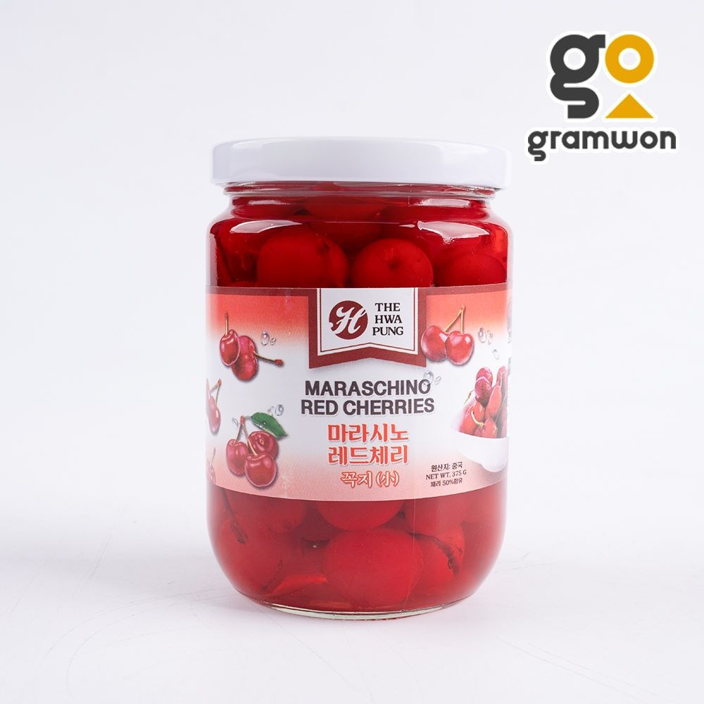 레드체리 380g 마라시노 홍체리 화풍 토핑용 베이킹 장식 꼭지체리