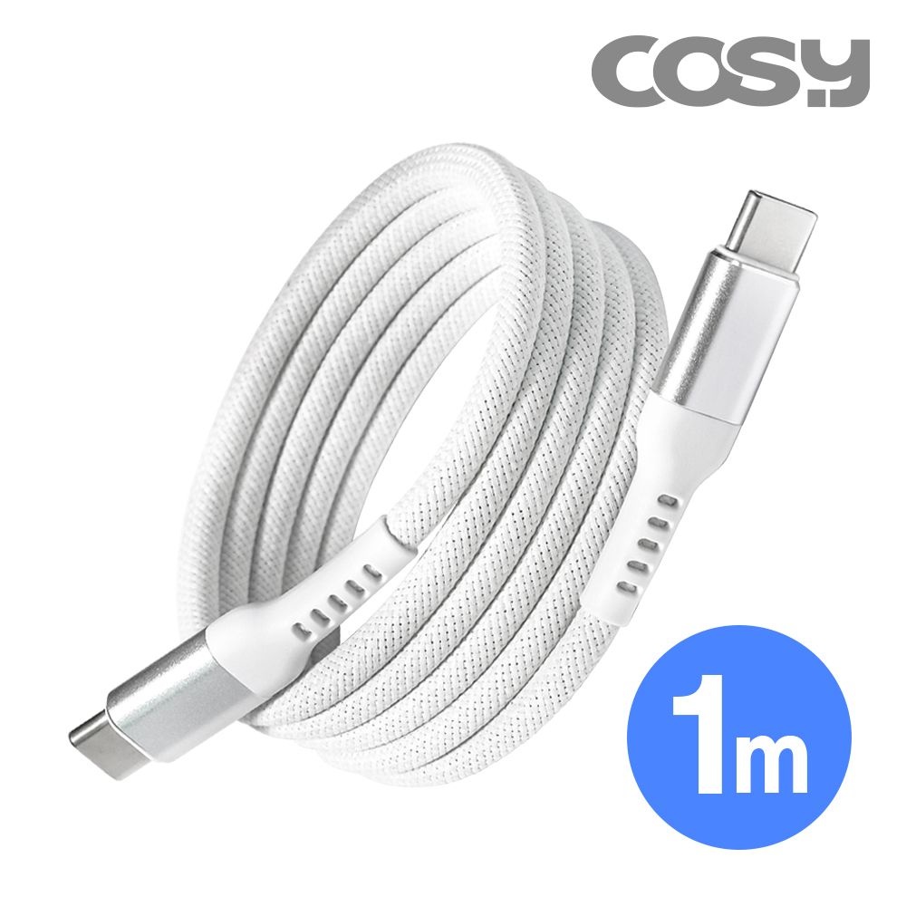 [COSY] 마네 자석형 꼬임방지 고속 충전 패브릭 케이블 1M (C타입-C타입) [UC2260C]