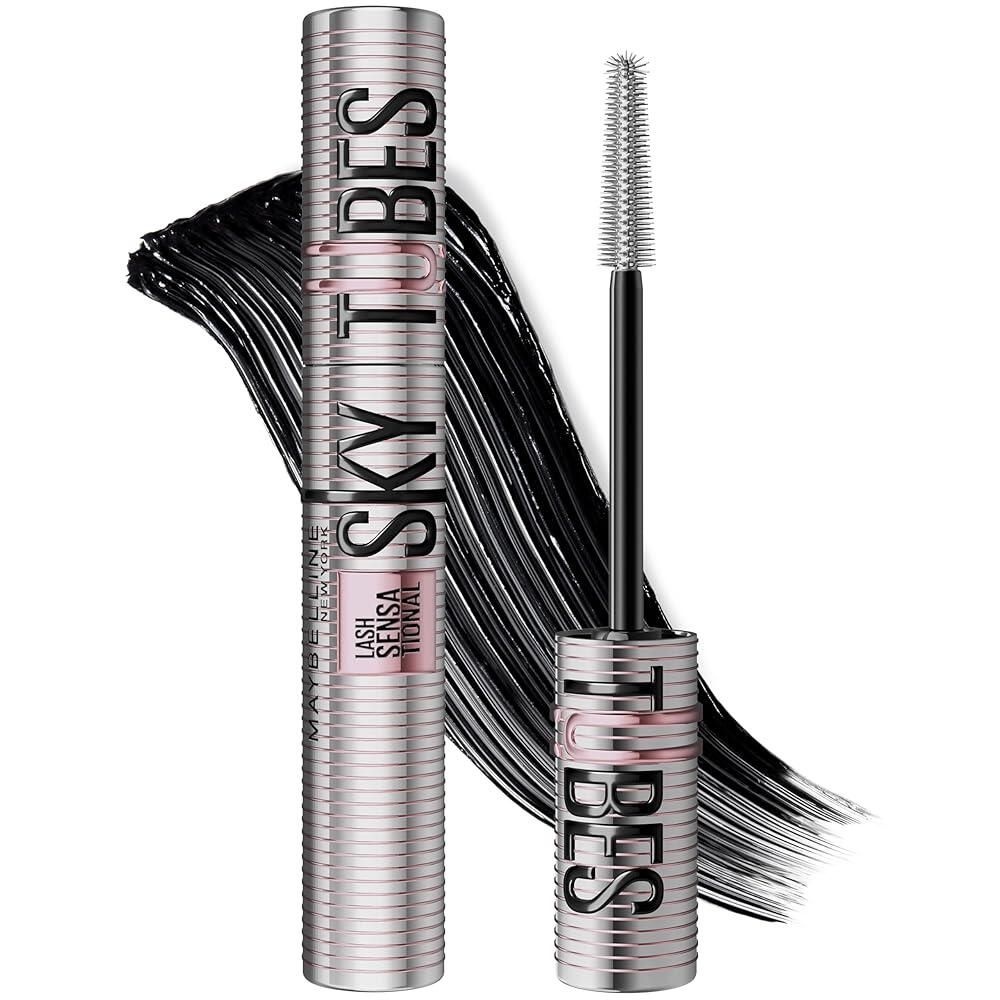 [해외] Maybelline Lash Sensational Sky Tubes 튜빙 마스카라 연장 같은 시어 버터 캐스터 오일이 함유된 24시간 아이 메이크업 베