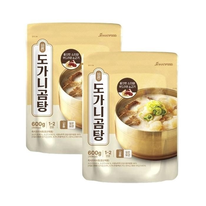 진한식품 바른 도가니곰탕 600g x2개