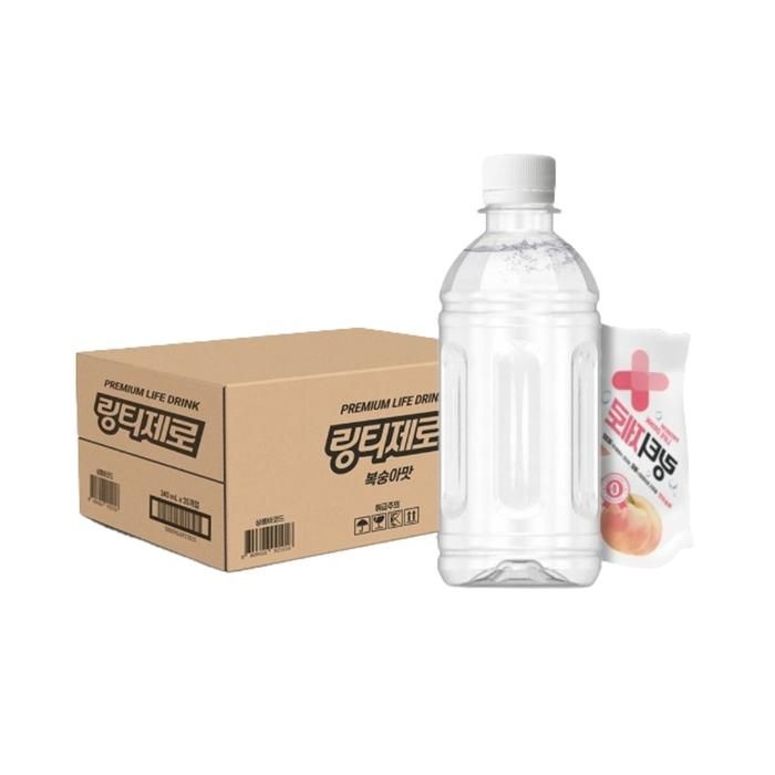 [링티] 링티 제로 복숭아맛 무라벨 340ml 20개