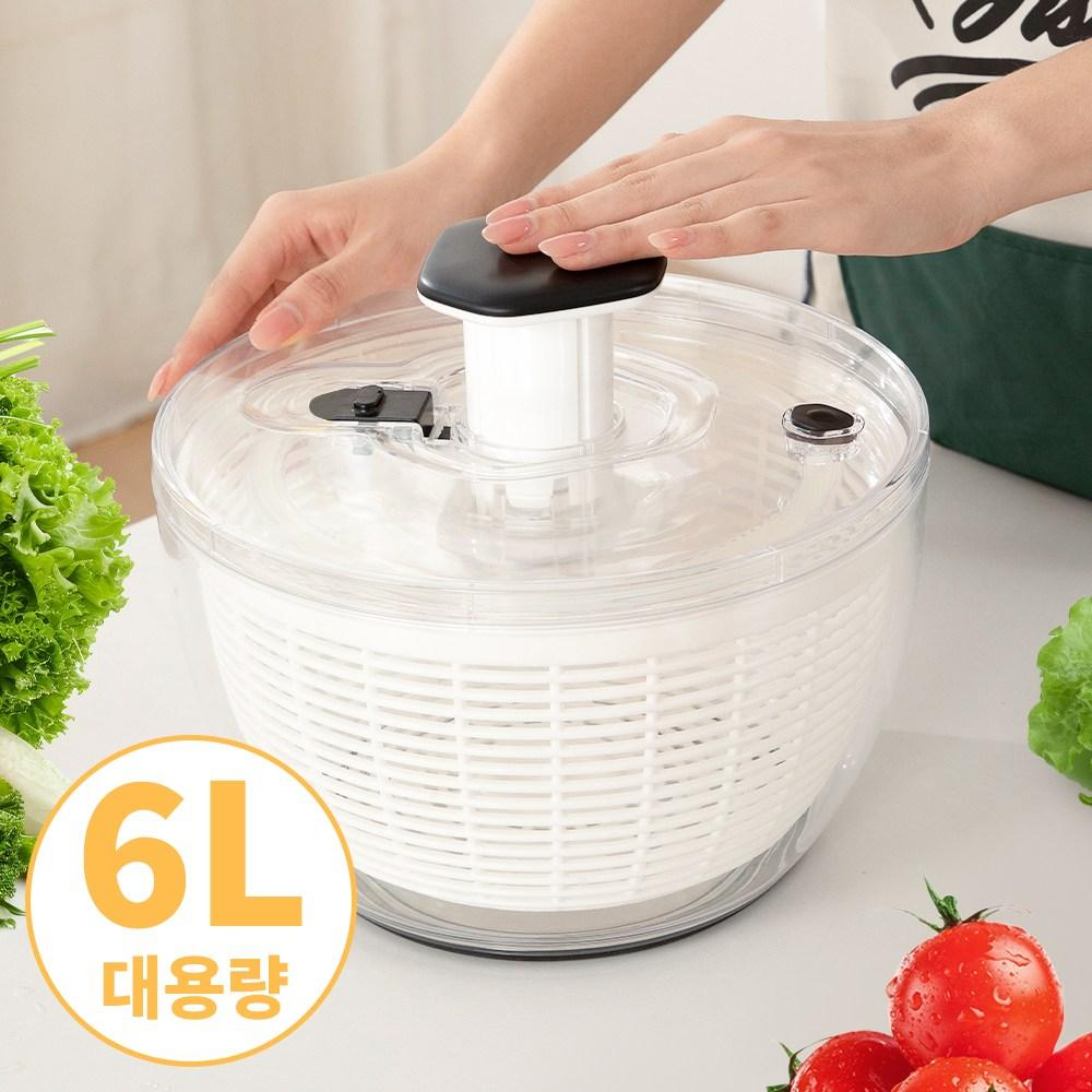 다짜고짜 짤순이 야채 탈수기 대용량 펌프식 샐러드 채소 과일 스피너