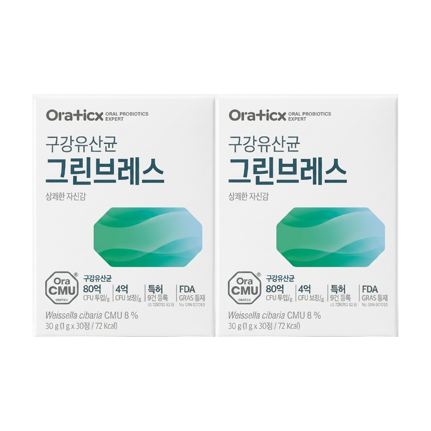 오라틱스 구강유산균 그린브레스 30정 2세트